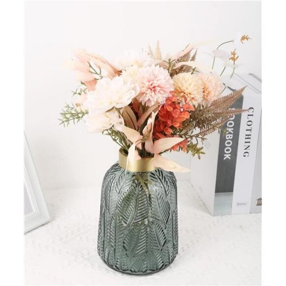 2  Artificial Flowers Bouquet for Silk Flower Arrangements (Champagne) - Picture 5 of 7